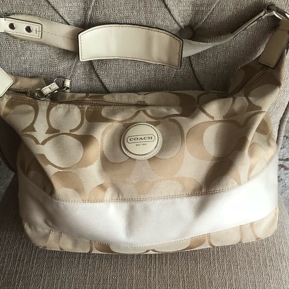 Coach Signature Stripe Hobo - Picture 8 of 8
